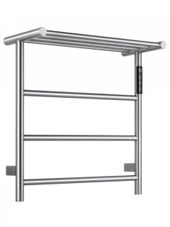 Полотенцесушитель электрический Wonzon & Woghand Bonn WW-AL402-BR с полкой 47x50 см брашированный никель